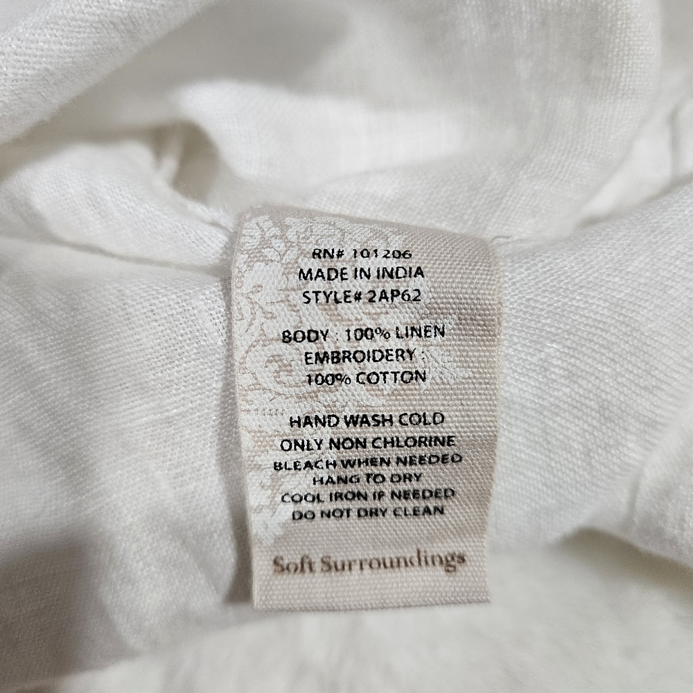 Soft Surroundings Fiesta Embroidered Top S - Picture 9 of 9